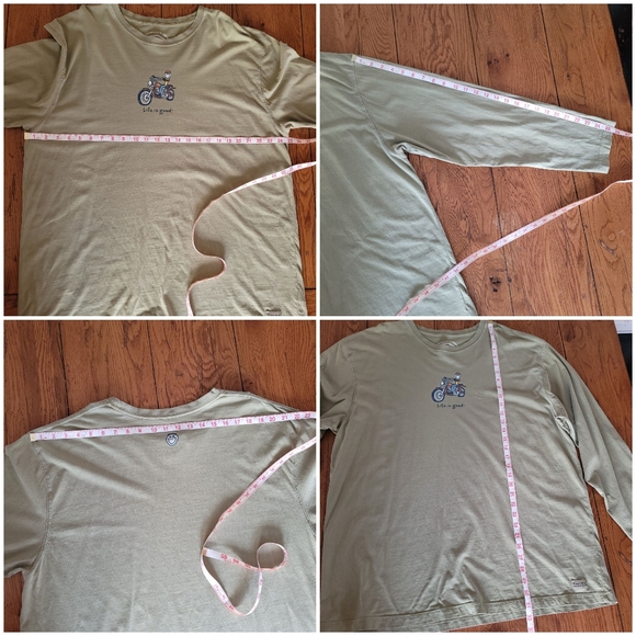 Life Is Good - Long Sleeved Motorcycle Shirt 100% Cotton - Mens/Unisex XXL - Picture 6 of 8